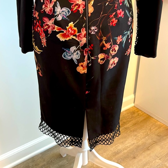 Antonio Melani Delia Floral Sheath in Black size 0 - Picture 4 of 14